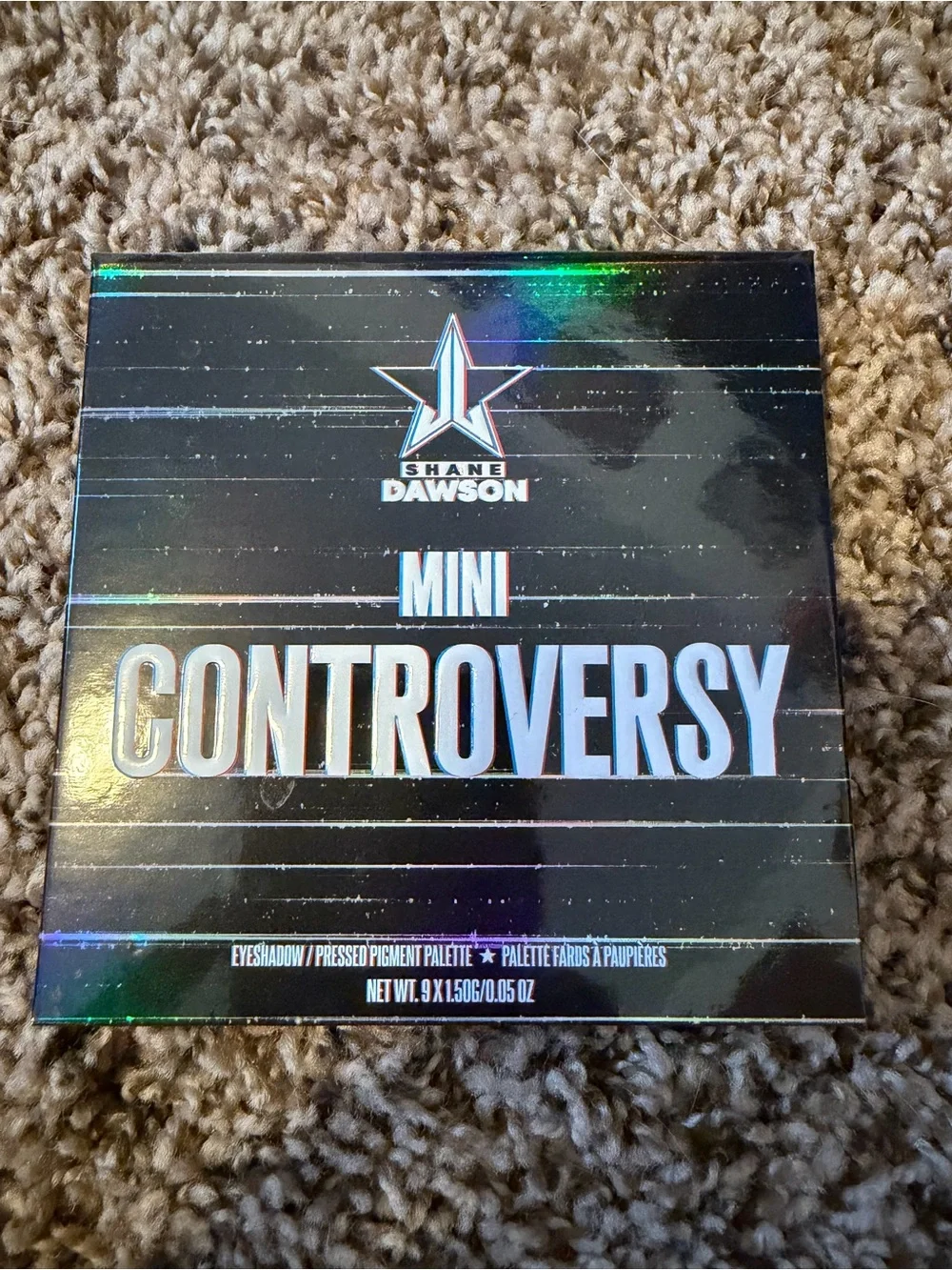 Jeffree Star Mini Controversy Eyeshadow Palette - Black Holographic